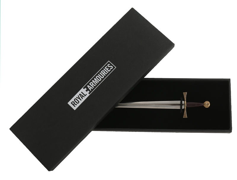 English arming sword letter opener hilt pommel and crossguard in royal armouries branded box