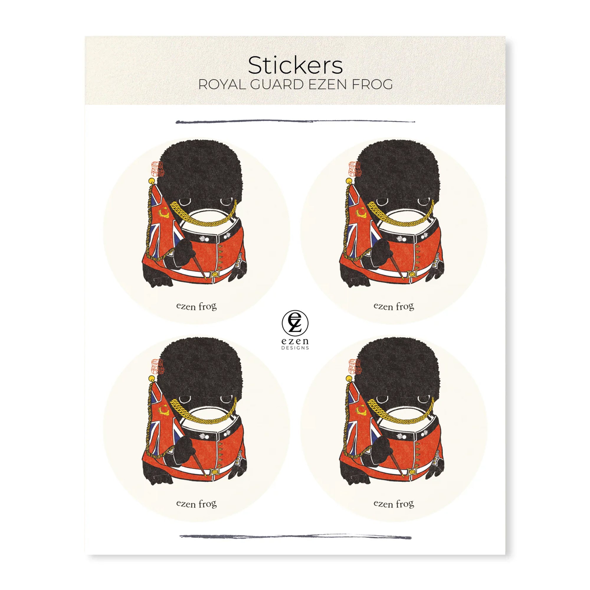 Royal Guard Ezen Frog - Sticker Set – Royal Armouries Museum Shop