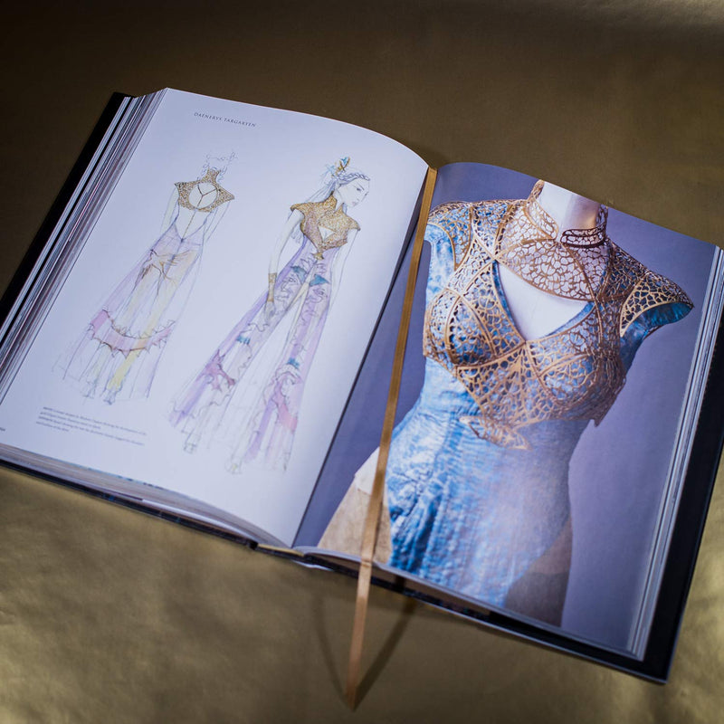 Game of Thrones: The Costumes: The official costume design book of Season 1 to Season 8 by Michelle Clapton Daenerys costume 2 page spread