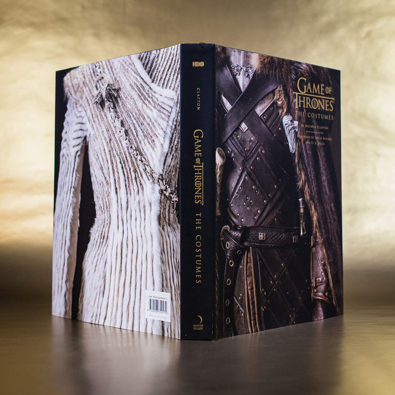Game of Thrones: The Costumes: The official costume design book of Season 1 to Season 8 by Michelle Clapton front and back covers