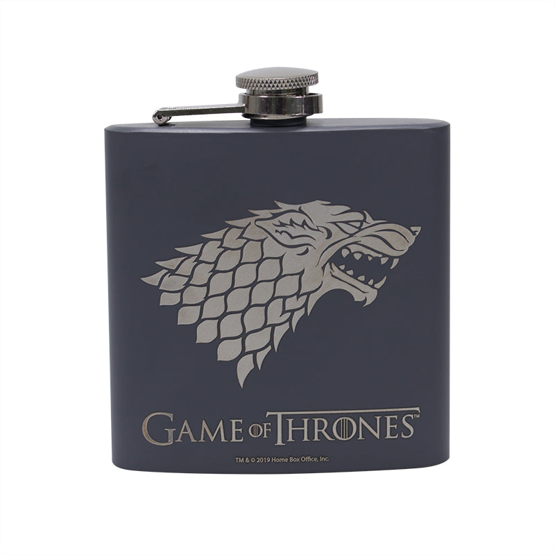 7oz Game of Thrones Hip Flask (Winter is Coming) stark sigil