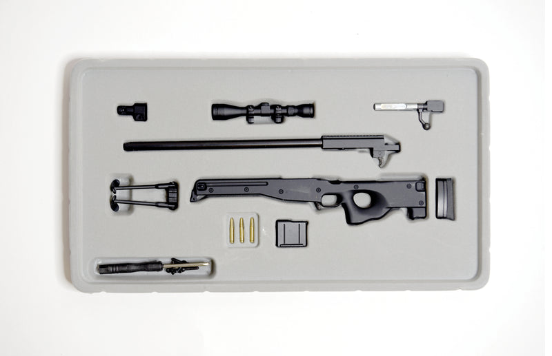 Package contents of the L96A1 model kit - unassembled