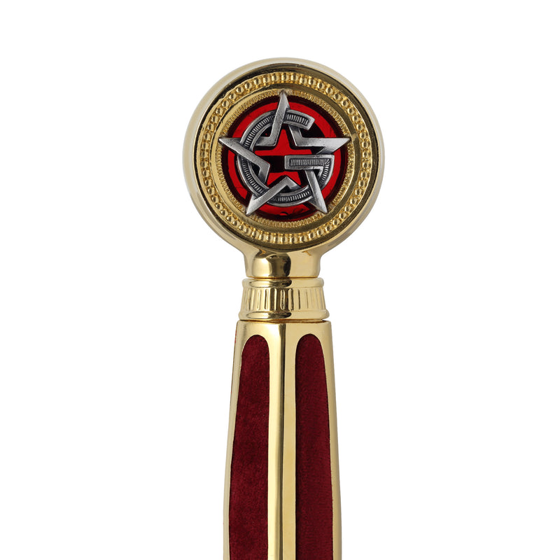 Golden Masonic Sword replica pommel detail 