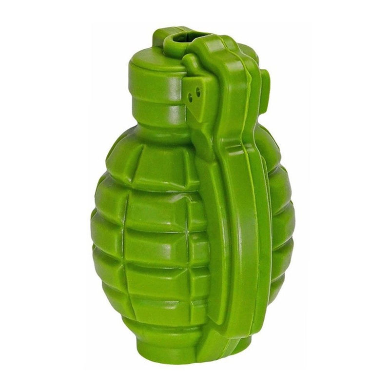 ice cube mould in the shape of grenade closed