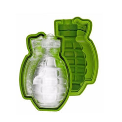 grenade shaped ice cube mould open front view