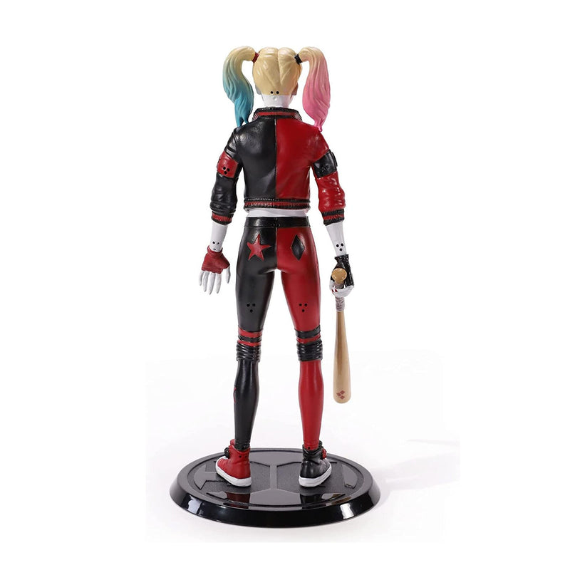 harley quinn rebirth bendy fig on stand back view