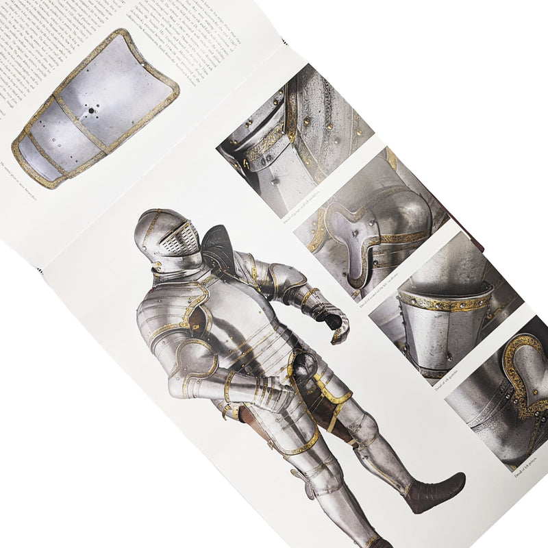 Inside Henry VIII Arms and the Man Book - spread of images of silver armour