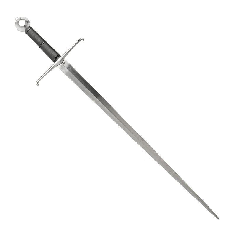 Royal Armouries 14th Century Long Sword Scale Replica full length lying at a 45 degree angle