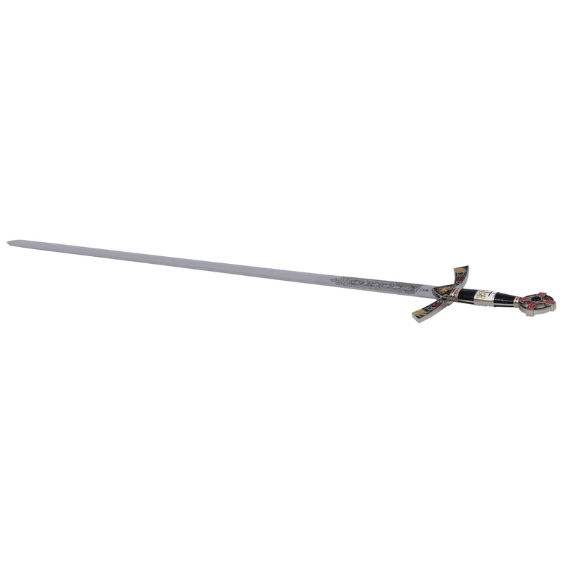 Duluxe Templar Sword replica lying flat full length at an angle
