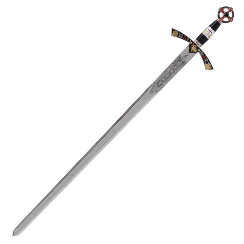 Duluxe Templar Sword replica full length at an angle