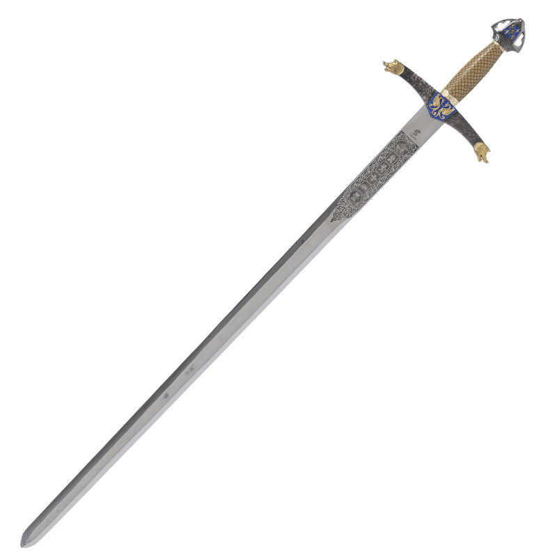 Deluxe Lancelot Sword full length at an angle