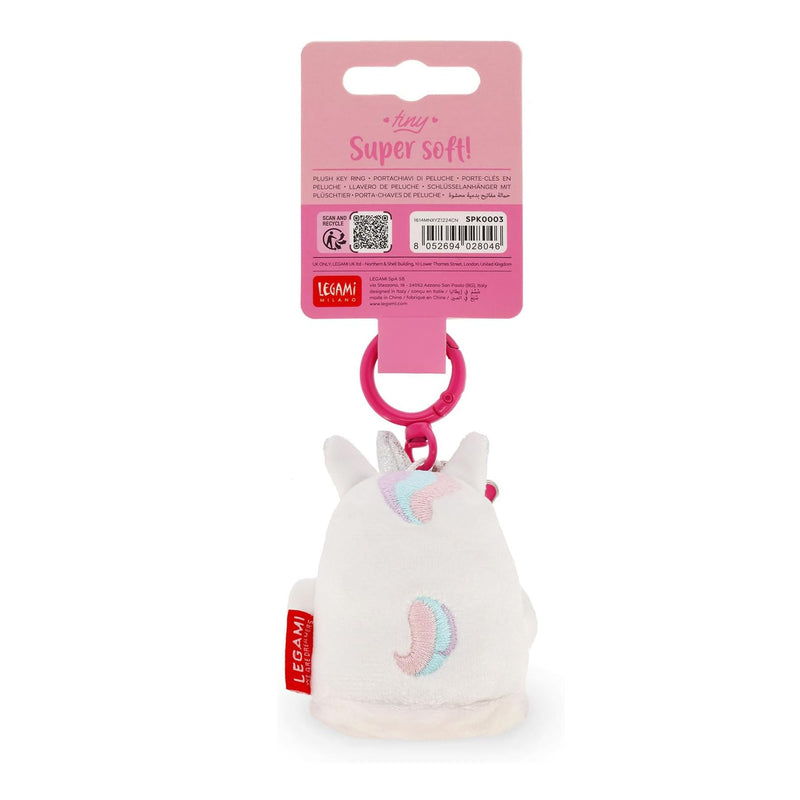Super Soft Unicorn Plush Carabiner Keyring Bag Charm