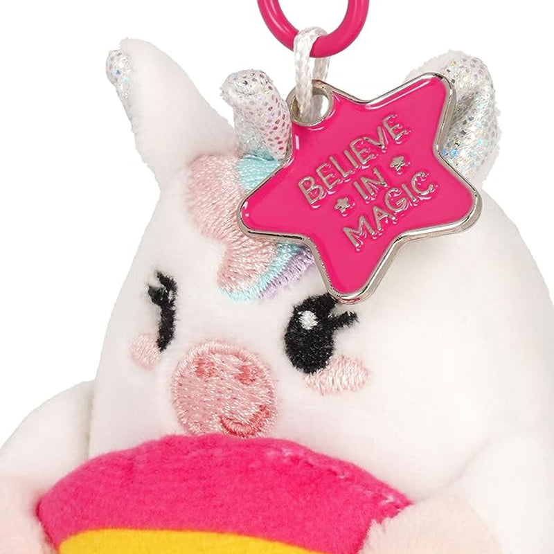 Super Soft Unicorn Plush Carabiner Keyring Bag Charm