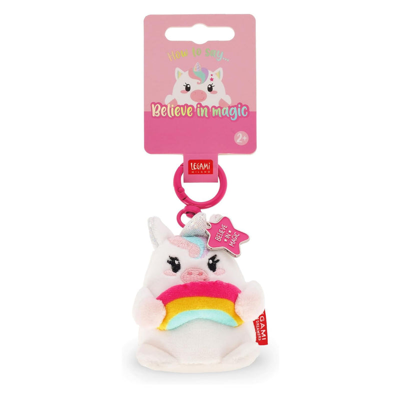 Super Soft Unicorn Plush Carabiner Keyring Bag Charm