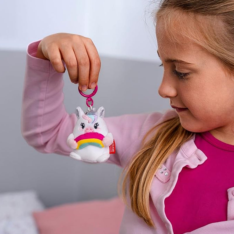 Super Soft Unicorn Plush Carabiner Keyring Bag Charm