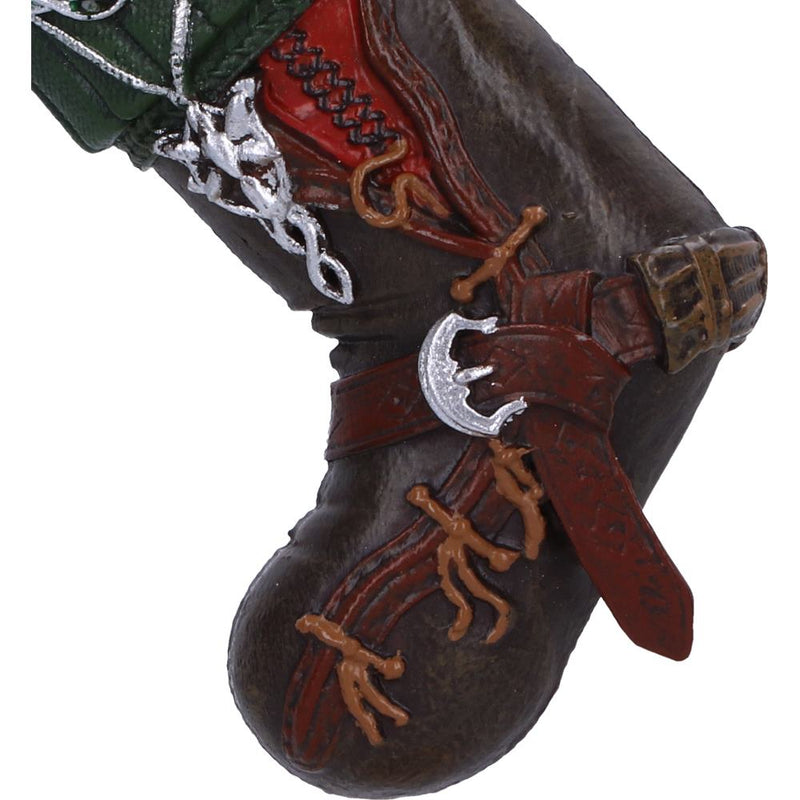 Lord of the Rings Aragorn Stocking Hanging Decoration with sword and leaf brooch-  left side detail closeup