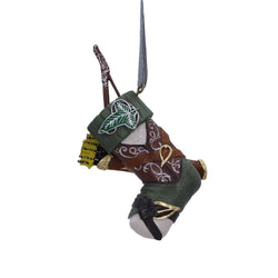 Lord of the Rings Legolas Stocking Hanging Decoration with bow and arrows and a leaf broach