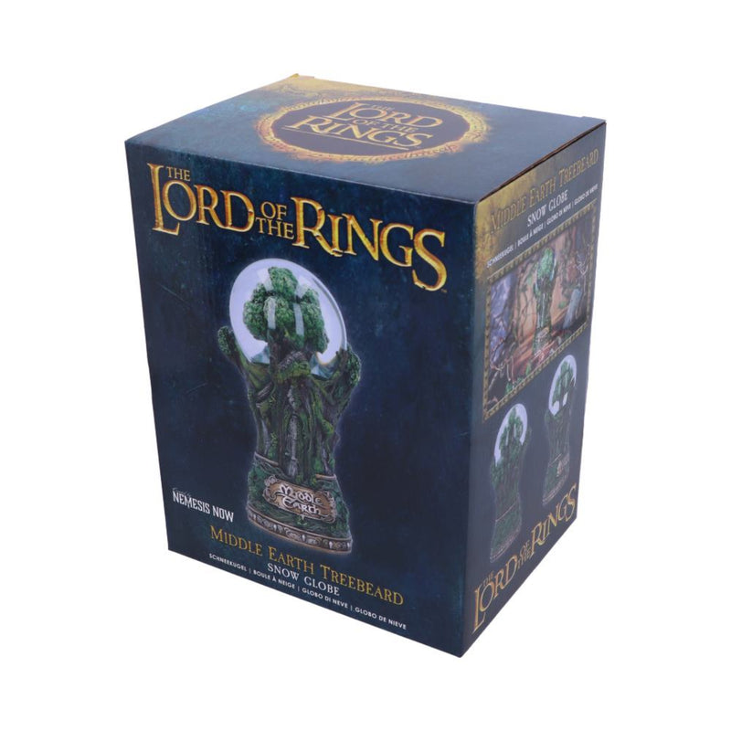 Box of 'The Lord of the Rings' Middle Earth Treebeard Snow Globe on a white background
