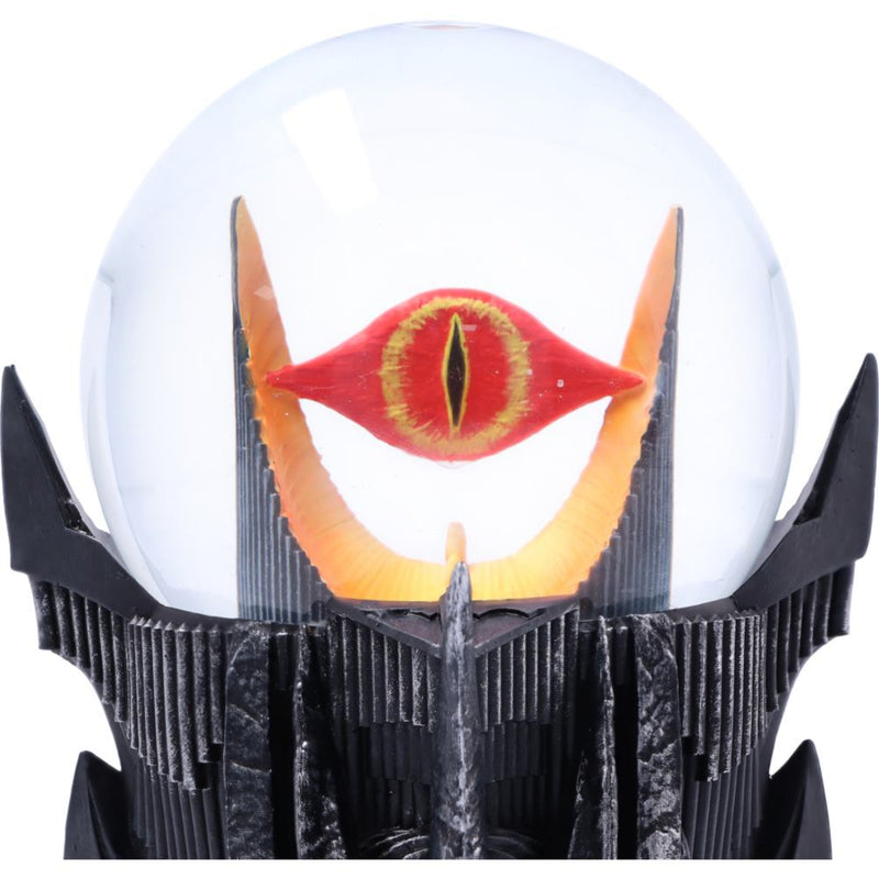 Decorative item with a red eye design on a white background