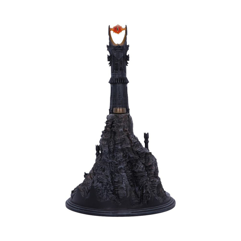 Dark fantasy tower sculpture on a white background