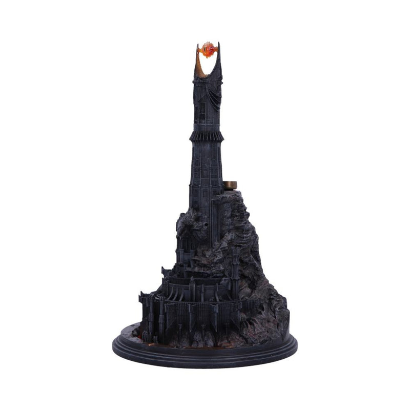 Black castle model on a white background