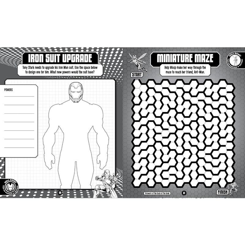 Marvel Avengers: Tattoo and Activity Book (Includes 45 temporary tattoos) Iron Man puzzle page