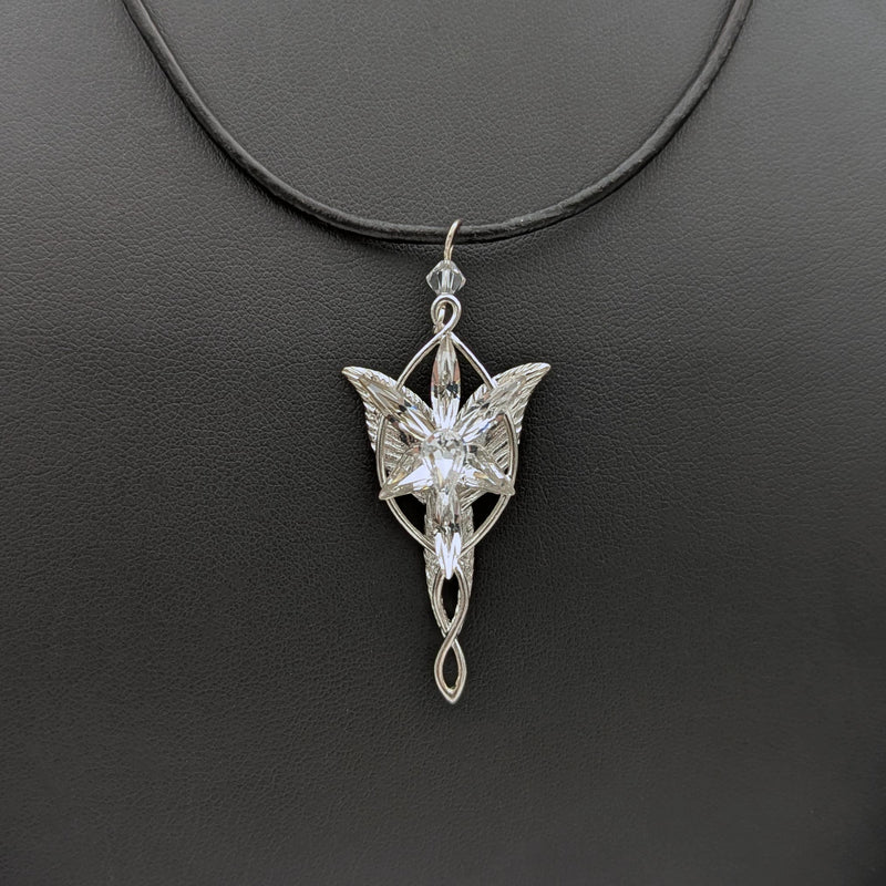 Mini Arwen Evenstar Silver Crystal Pendant Necklace - The Lord of the Rings