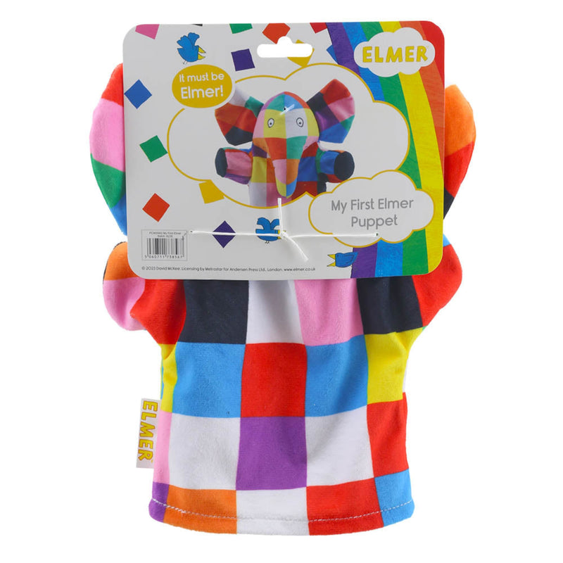 elmer puppet in packaging back