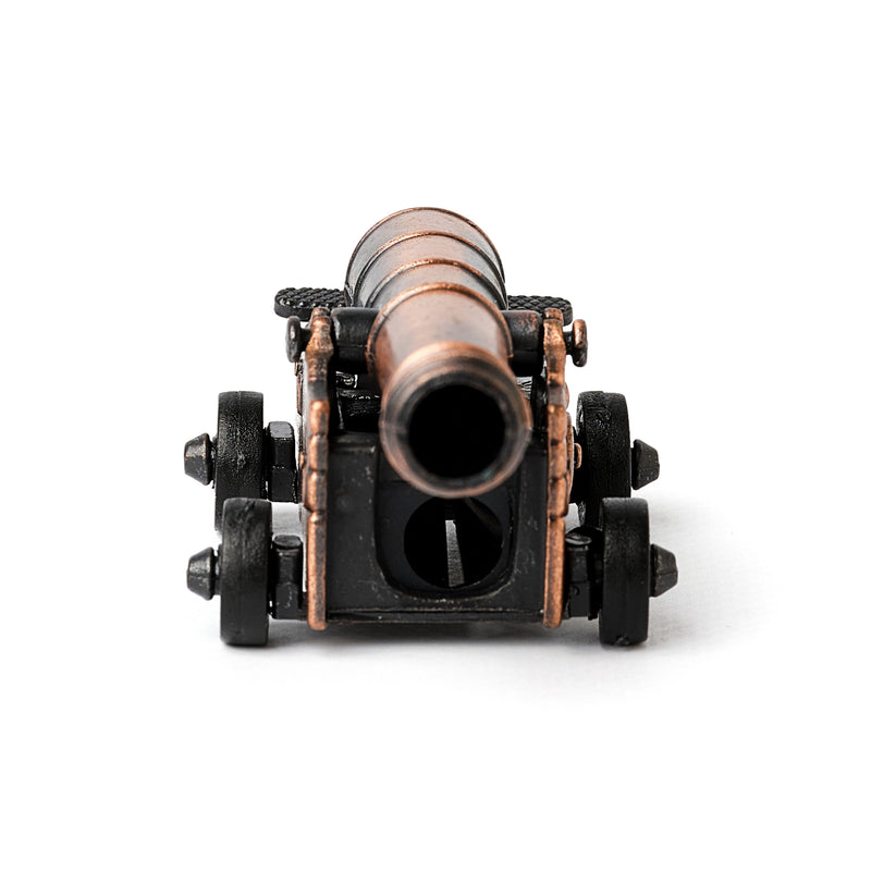 Bronze coloured Naval cannon pencil sharpener front view