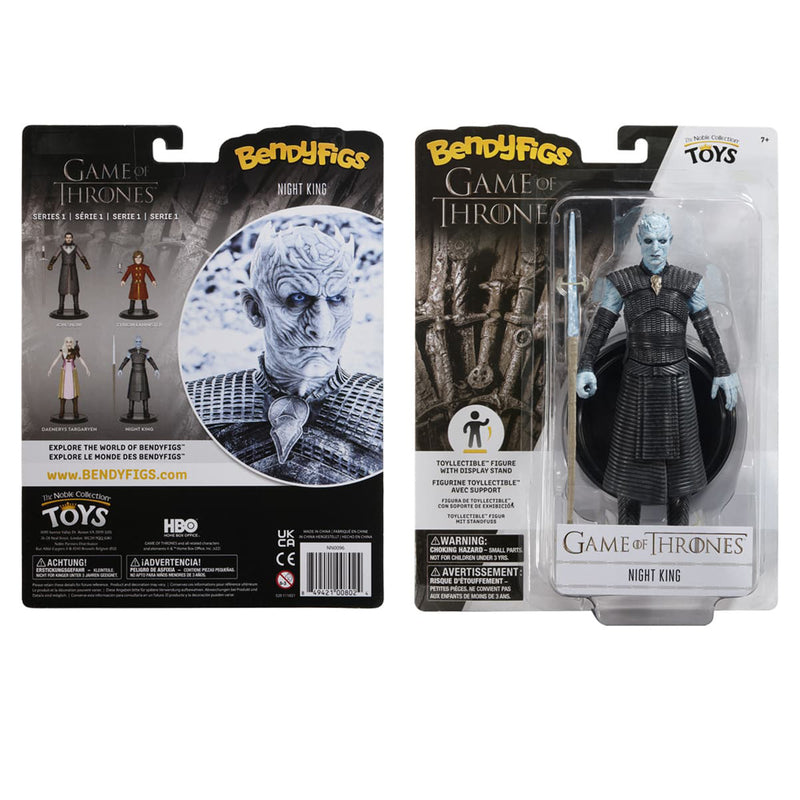 Night King Bendyfigin its packaging -front and back view