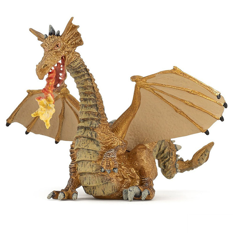 Papo Gold Dragon with Flame