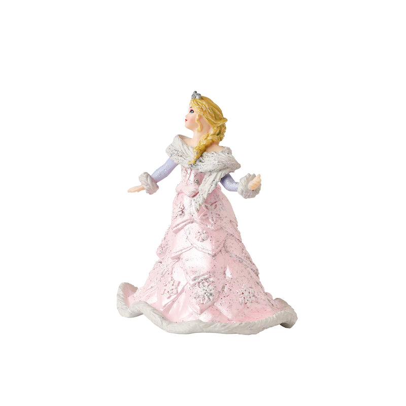 Papo: The Enchanted Princess in a pink glittery dress figurine side view