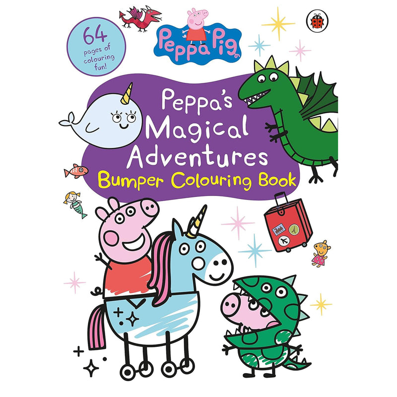 peppas magical adventures colouring book front cover