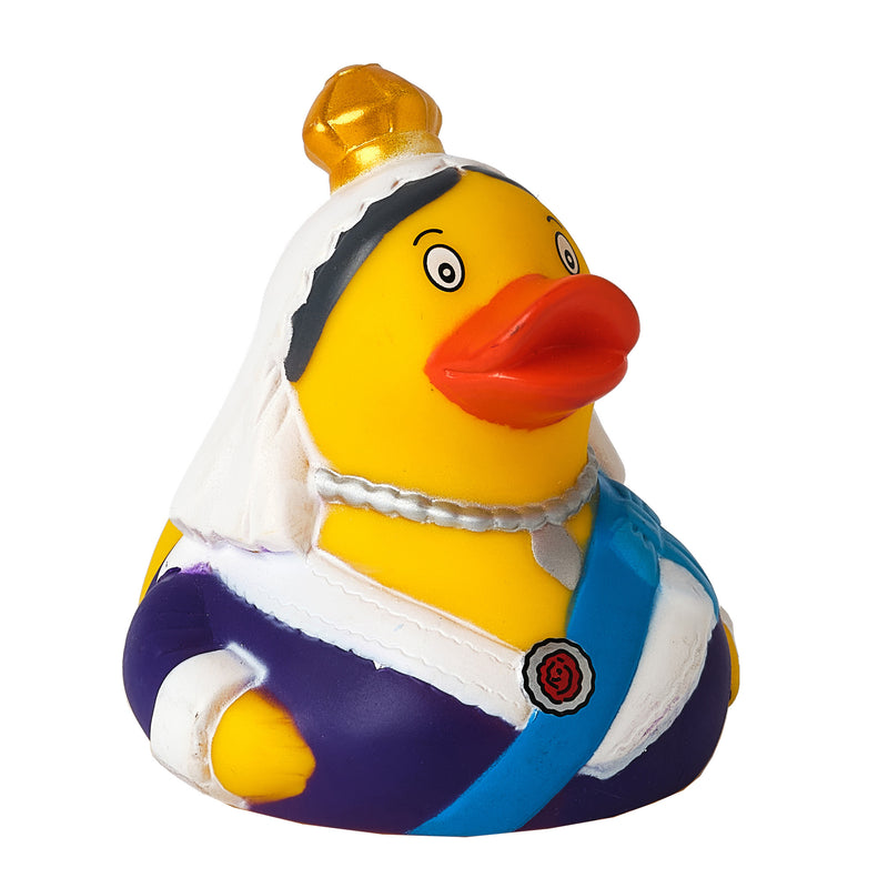 queen victoria rubber duck front right view