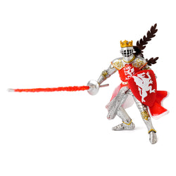 Papo: Red, White and Gold Dragon King with lance front view