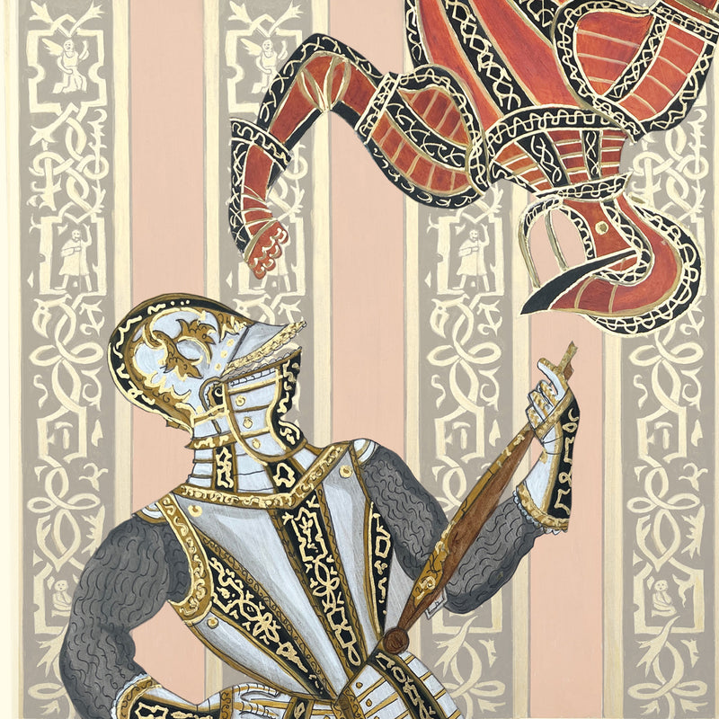 two knights in fancy armour 