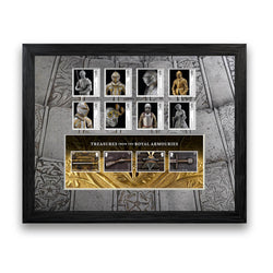 royal mail framed stamps set with tonlet armour background