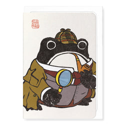 Sherlock Holmes Ezen Frog Greeting Card