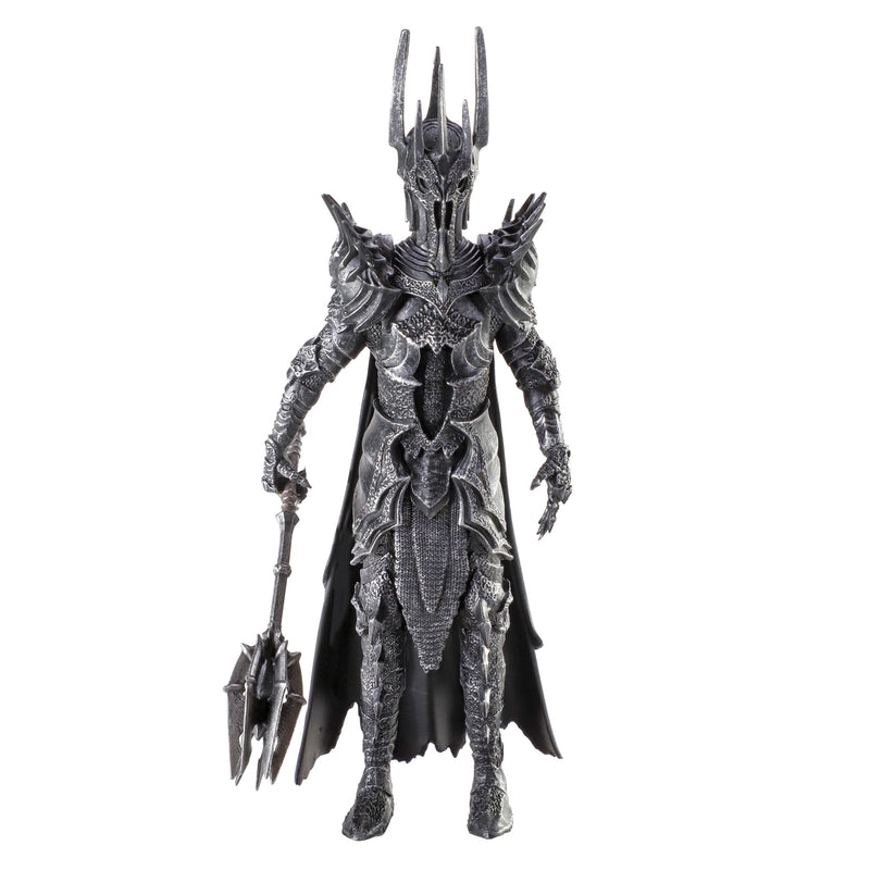  detailed Sauron with armour and mace on a white background