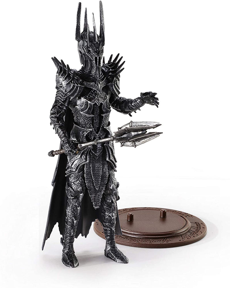 Sauron Bendyfig figure stood next to circular display stand