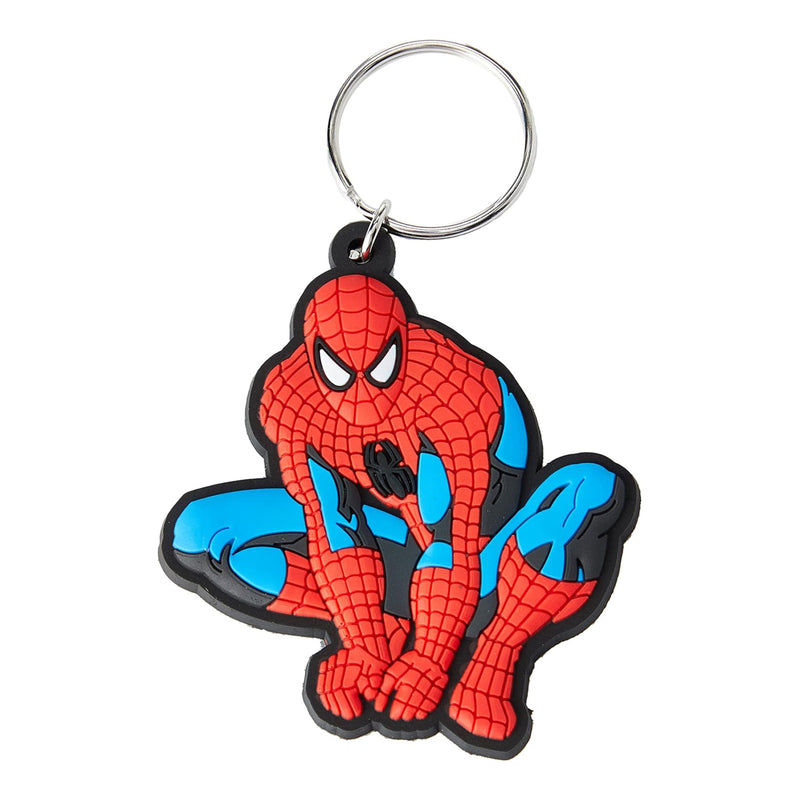 Spider-Man keychain on a white background