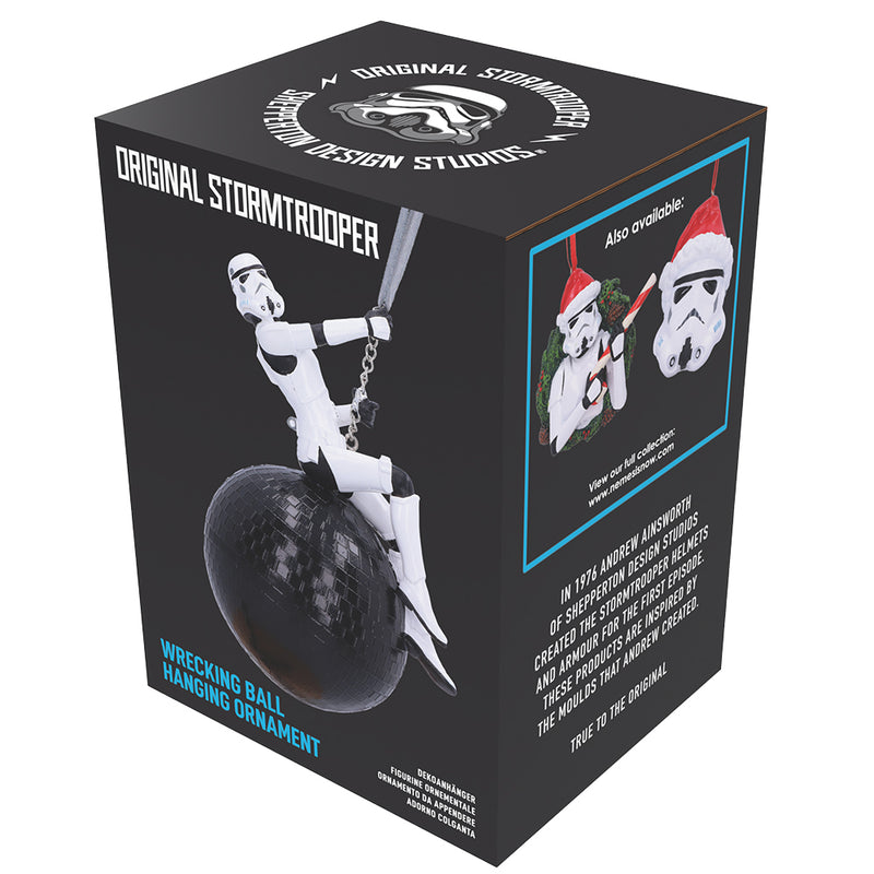 Stormtrooper lounging on Wrecking Ball Hanging Decoration-branded holiday packaging