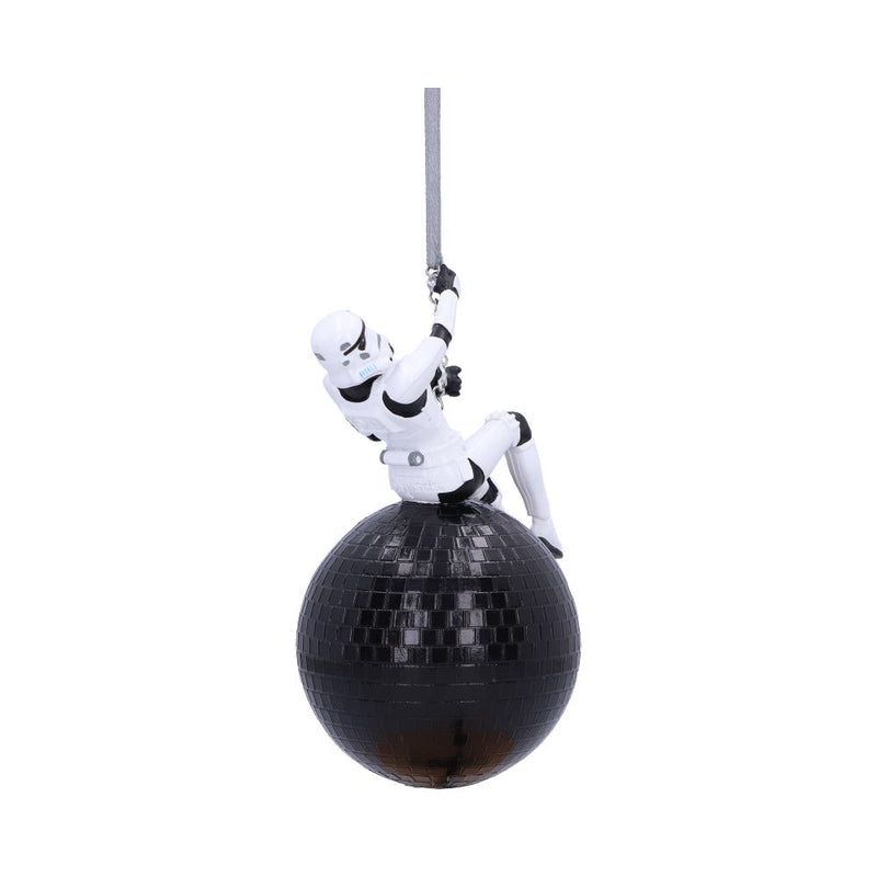 Stormtrooper lounging on Wrecking Ball Hanging Decoration- right back view