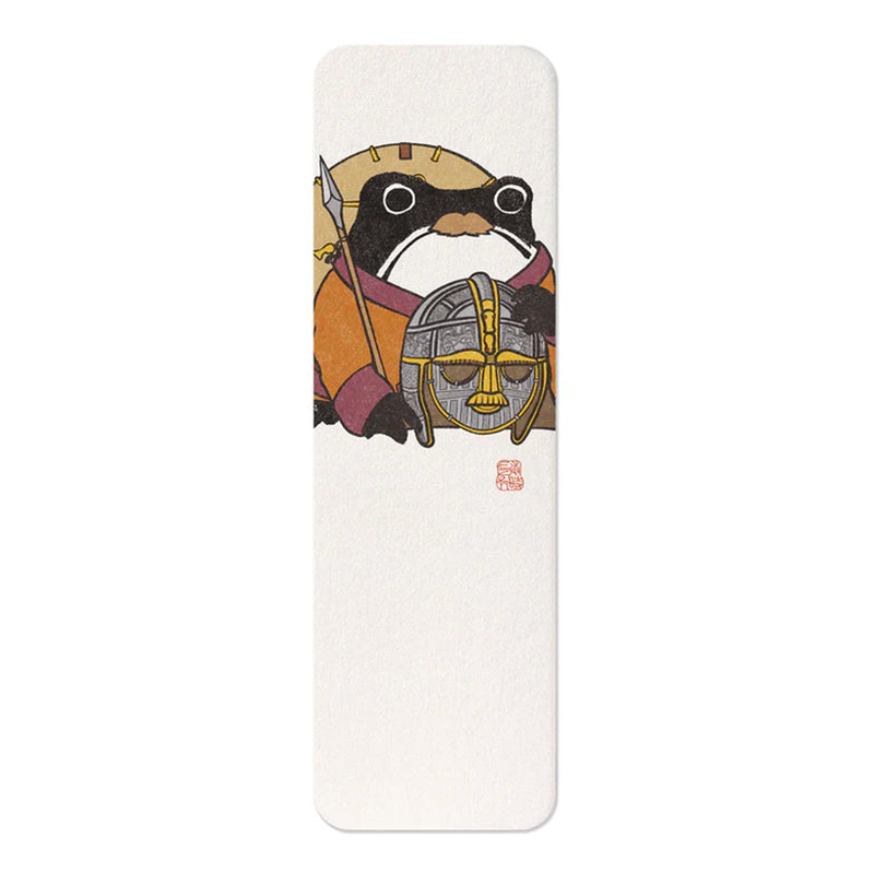 A contemporary Bookmark showing a Sutton Hoo adaptation of a Japanese woodblock print dating 1814
