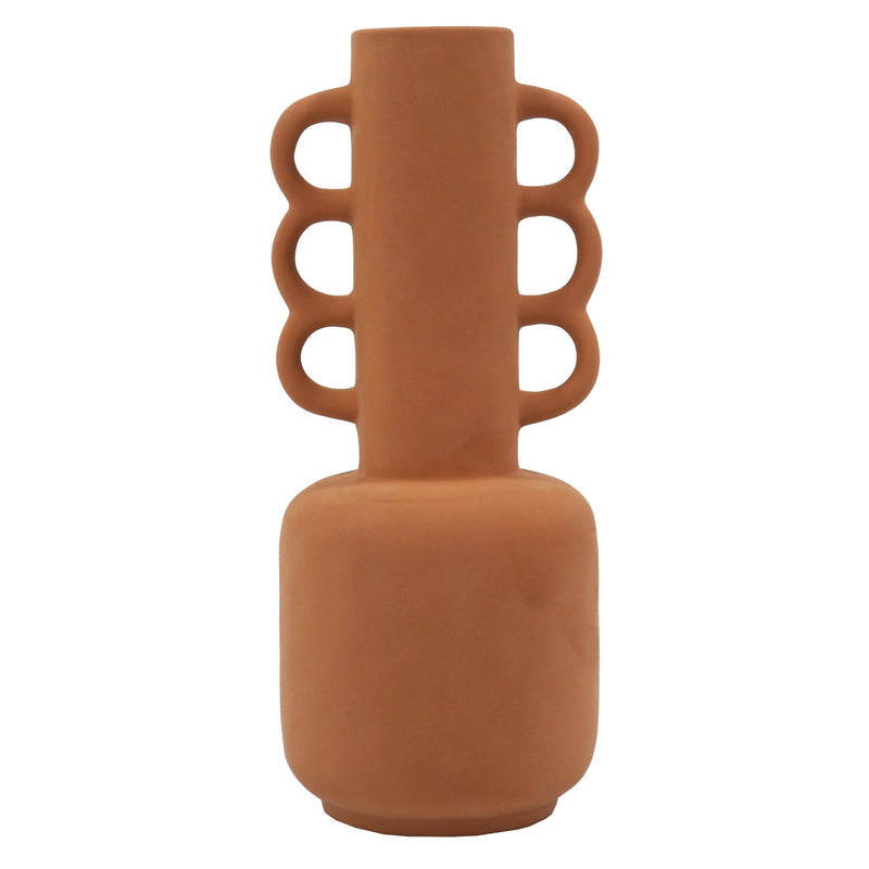 Natural Interiors Terracotta Vase with Ring Handles