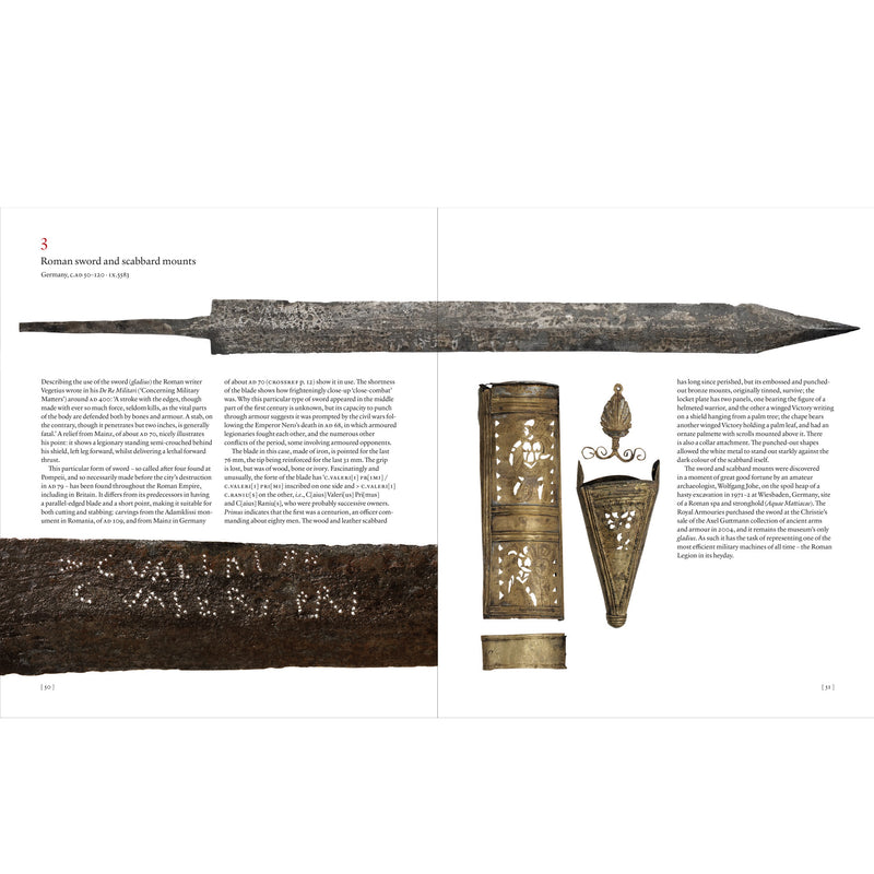 Treasures of the Royal Armouries Book roman sword and scabbard spread
