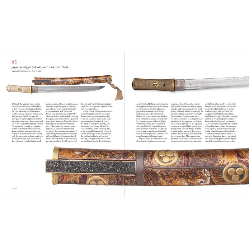 Treasures of the Royal Armouries Book japanese dagger (aikuchi) spread