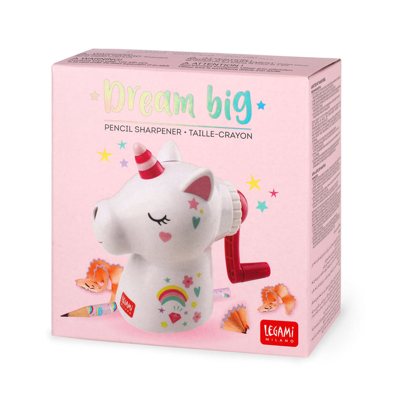 Unicorn Legami Dream Big pencil sharpener box