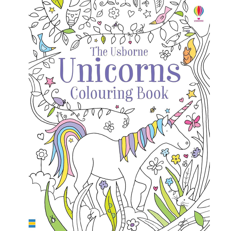 unicorns colouring book