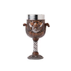 Viking style valhalla drinking goblet front